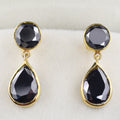 7 Carat Dangler Style Black Diamond Earrings Studs In Sterling Silver - ZeeDiamonds