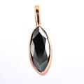 3 Ct Certified Marquise Shape Black Diamond Pendant - ZeeDiamonds