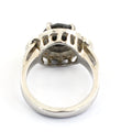 2 Ct Black Diamond Solitaire Ring With Diamond Accents - ZeeDiamonds
