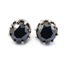 3 Ct AAA Certified Black Diamond Solitaire Studs in Prong Style. Amazing Collection & Great Look