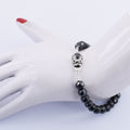 8 mm Black Diamond & White Diamond Accents Bracelet In Silver Clasp - ZeeDiamonds