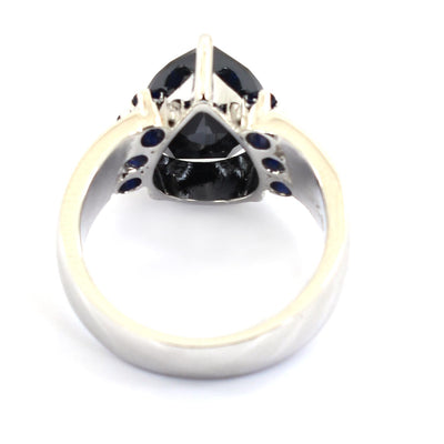 Certified Black Diamond Ring With Gemstone Accents - ZeeDiamonds