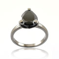 2-5 Cts Pear Shape Black Diamond Engagement Ring - ZeeDiamonds