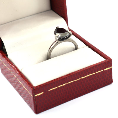 2-5 Cts Pear Shape Black Diamond Engagement Ring - ZeeDiamonds