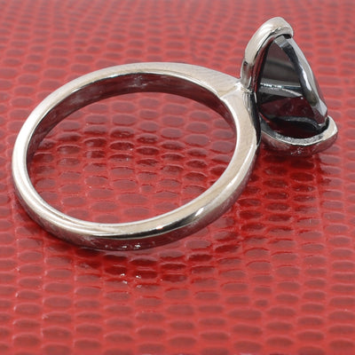 2-5 Cts Pear Shape Black Diamond Engagement Ring - ZeeDiamonds