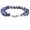 5 mm 100% Certified Tanzanite Gemstone Beads Silver Wire Fancy Bracelet - ZeeDiamonds