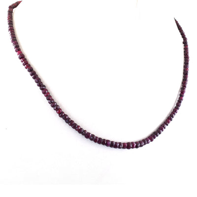 73 Ct Certified Natural African Ruby Gemstone Necklace, Great Luster - ZeeDiamonds