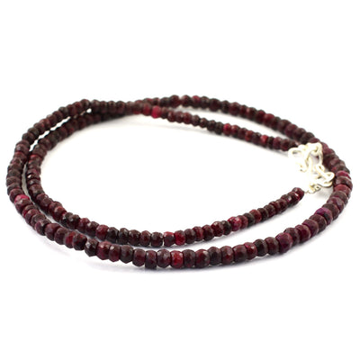 73 Ct Certified Natural African Ruby Gemstone Necklace, Great Luster - ZeeDiamonds