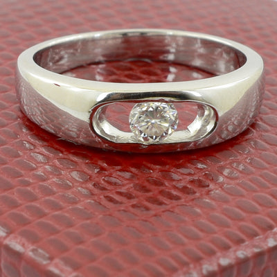 0.10 Ct Solitaire White Diamond Ring. VVS;G Color.Great Sparkle! - ZeeDiamonds