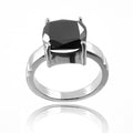 2.5 Ct Certified Black Diamond Solitaire Ring, Great Shine & Luster - ZeeDiamonds