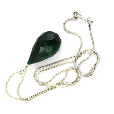 15 Cts Drop Cut Emerald Gemstone Bead Pendant, Gift For Girl's - ZeeDiamonds