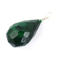 15 Cts Drop Cut Emerald Gemstone Bead Pendant, Gift For Girl's - ZeeDiamonds