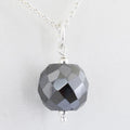 8mm AAA Certified Black Diamond Chain Necklace In 925 Silver.Certified! - ZeeDiamonds