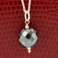 8mm AAA Certified Black Diamond Chain Necklace In 925 Silver.Certified! - ZeeDiamonds