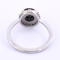 2 Ct Black Diamond Solitaire Ring With Accents in 925 Silver - ZeeDiamonds