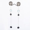 Black Diamond Fancy Dangler Earrings with Chalcedony Stone, Amazing Collection with Great Shine