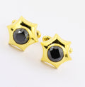 3.70 Ct Black Diamond Cuff-links In 925 Silver, Ideal Gift for Men's - ZeeDiamonds