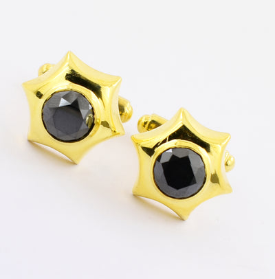 3.70 Ct Black Diamond Cuff-links In 925 Silver, Ideal Gift for Men's - ZeeDiamonds