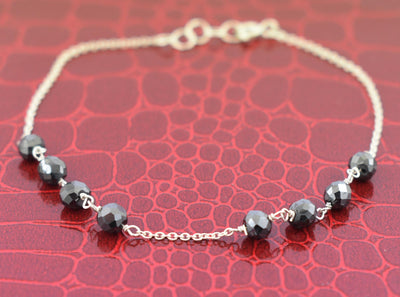AAA Certified 5 mm Black Diamond Chain Bracelet, Latest Collection - ZeeDiamonds