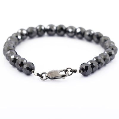 AAA Certified 8 mm Black Diamond Heavy Bracelet, Latest Collection - ZeeDiamonds