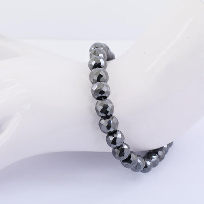 AAA Certified 8 mm Black Diamond Heavy Bracelet, Latest Collection - ZeeDiamonds