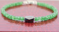 Certified Emerald Gemstone Bracelet With Pipe Shape Black Diamond Bead - ZeeDiamonds