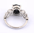 3-4 Ct Black Diamond Solitaire Ring in 925 Sterling Silver - ZeeDiamonds