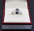 3-4 Ct Black Diamond Solitaire Ring in 925 Sterling Silver - ZeeDiamonds