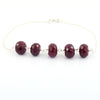 AAA Certified 5-6 mm Faceted Ruby Gemstone Chain Bracelet - ZeeDiamonds