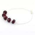 AAA Certified 5-6 mm Faceted Ruby Gemstone Chain Bracelet - ZeeDiamonds