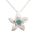 Gorgeous 0.85 Ct, Blue Diamond Flower Pendant, 100% Certified - ZeeDiamonds