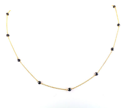 AAA Certified Black Diamond Chain Necklace, Great Gift - ZeeDiamonds