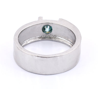 0.80 Ct AAA Certified Exclusive Blue Diamond Solitaire Band Ring - ZeeDiamonds