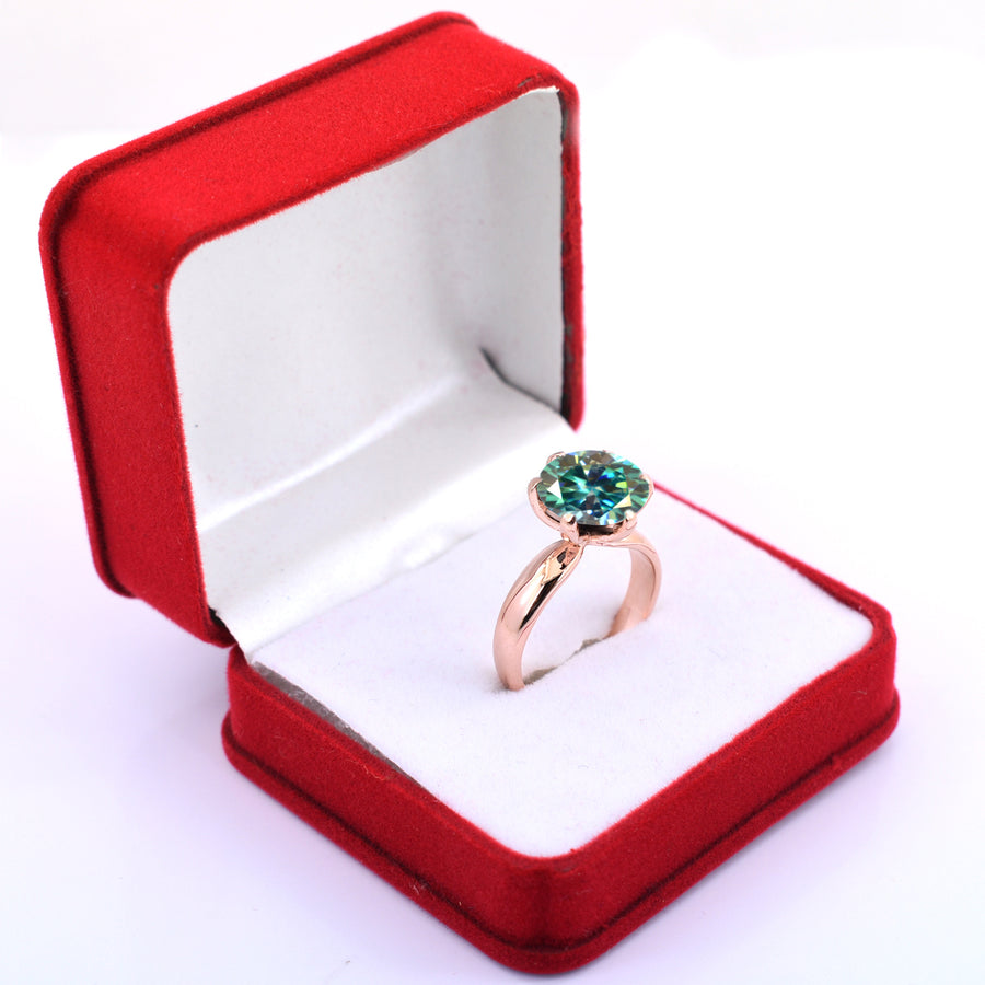2.65 Ct AAA Certified Blue Diamond Solitaire Ring, Elegant Shine - ZeeDiamonds
