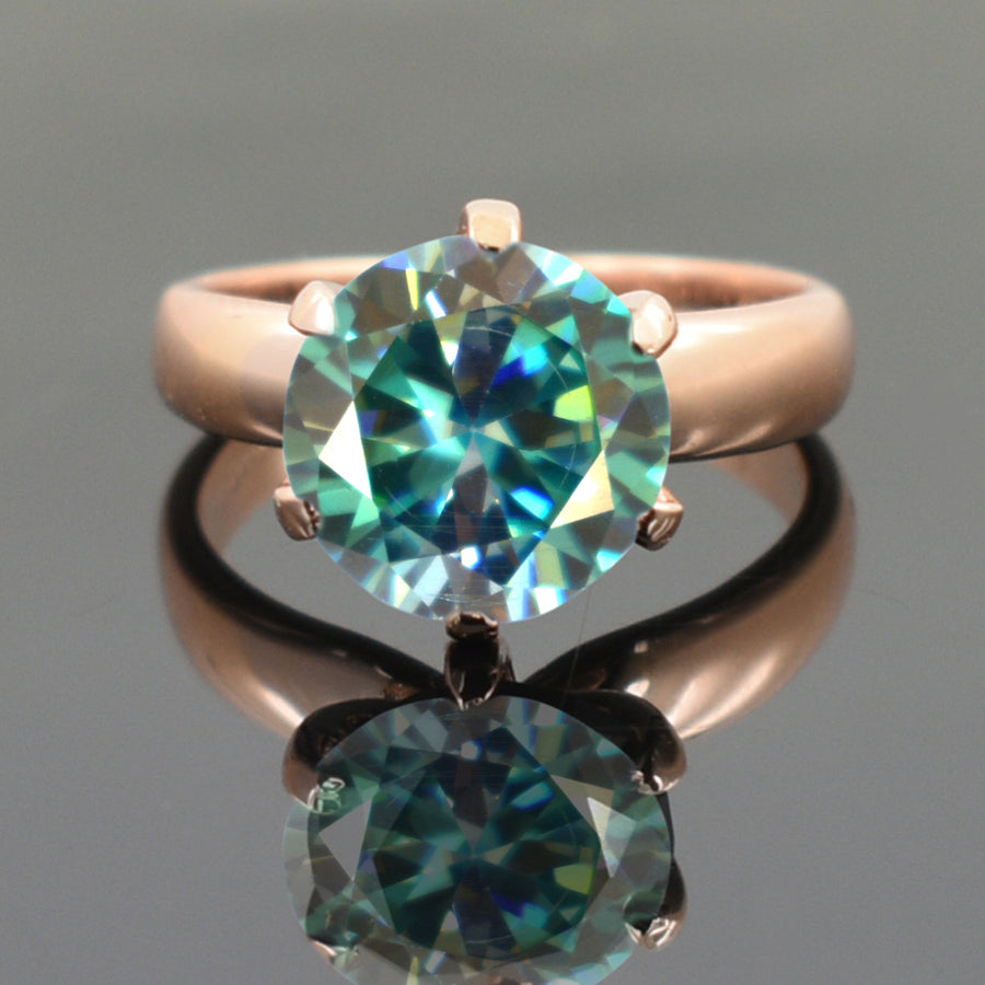 2.65 Ct AAA Certified Blue Diamond Solitaire Ring, Elegant Shine - ZeeDiamonds