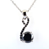 1.50 Ct Certified Gorgeous Black Diamond Pendant with Black Accents. Great Design