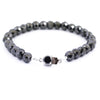 AAA Certified 7 mm Black Diamond Bracelet with 2 ct Solitaire Clasp - ZeeDiamonds