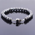 AAA Certified 7 mm Black Diamond Bracelet with 2 ct Solitaire Clasp - ZeeDiamonds