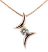 0.70 Ct AAA Certified Stylish Off-White Diamond Solitaire Pendant - ZeeDiamonds