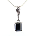 3.15 Ct Black Diamond Designer Pendant with Black Accents on Loop - ZeeDiamonds