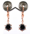 3 Ct AAA Certified Black Diamond Dangler Earring With Prong Setting - ZeeDiamonds