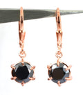 3 Ct AAA Certified Black Diamond Dangler Earring With Prong Setting - ZeeDiamonds
