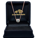 2 Ct AAA Certified Round Off-White Diamond Pendant in Bezel Setting - ZeeDiamonds