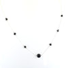 8-4 mm Certified Black Diamond Beads Chain Designer Necklace - ZeeDiamonds