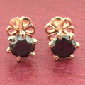 7 mm, 3 Carat Round Shape Black Diamond Solitaire Studs, Great Shine - ZeeDiamonds