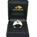 1.75 Ct Black Diamond Ring With White Diamond Accents - ZeeDiamonds
