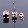 2.50 Ct AAA Certified Black Diamond Studs in 925 Silver, Great Luster - ZeeDiamonds