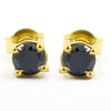 3 Ct AAA Certified Black Diamond Studs in 925 Silver, Prong Style - ZeeDiamonds