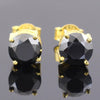 3.50 Ct AAA Certified Black Diamond Studs in 925 Silver, Great Shine - ZeeDiamonds