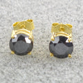 3.50 Ct AAA Certified Black Diamond Studs in 925 Silver, Great Shine - ZeeDiamonds